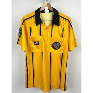 Official Sports S US Soccer Federation Assistant Referee Jersey Striped Yellow